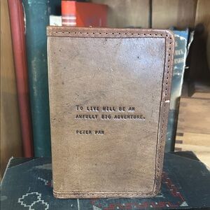 Peter Pan Brown Leather Passport Cover